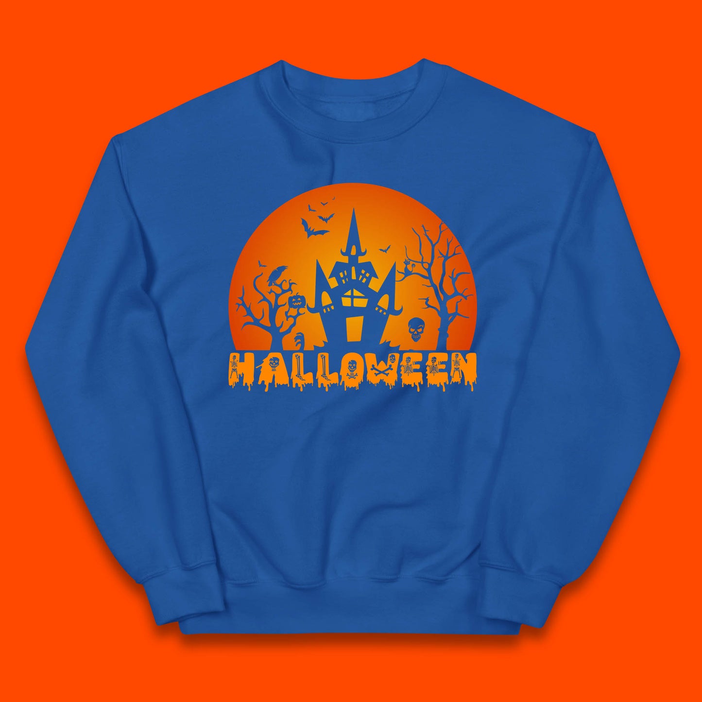 Halloween Horror Scary Hunted House Scary Spooky Night Festive Gift Kids Jumper
