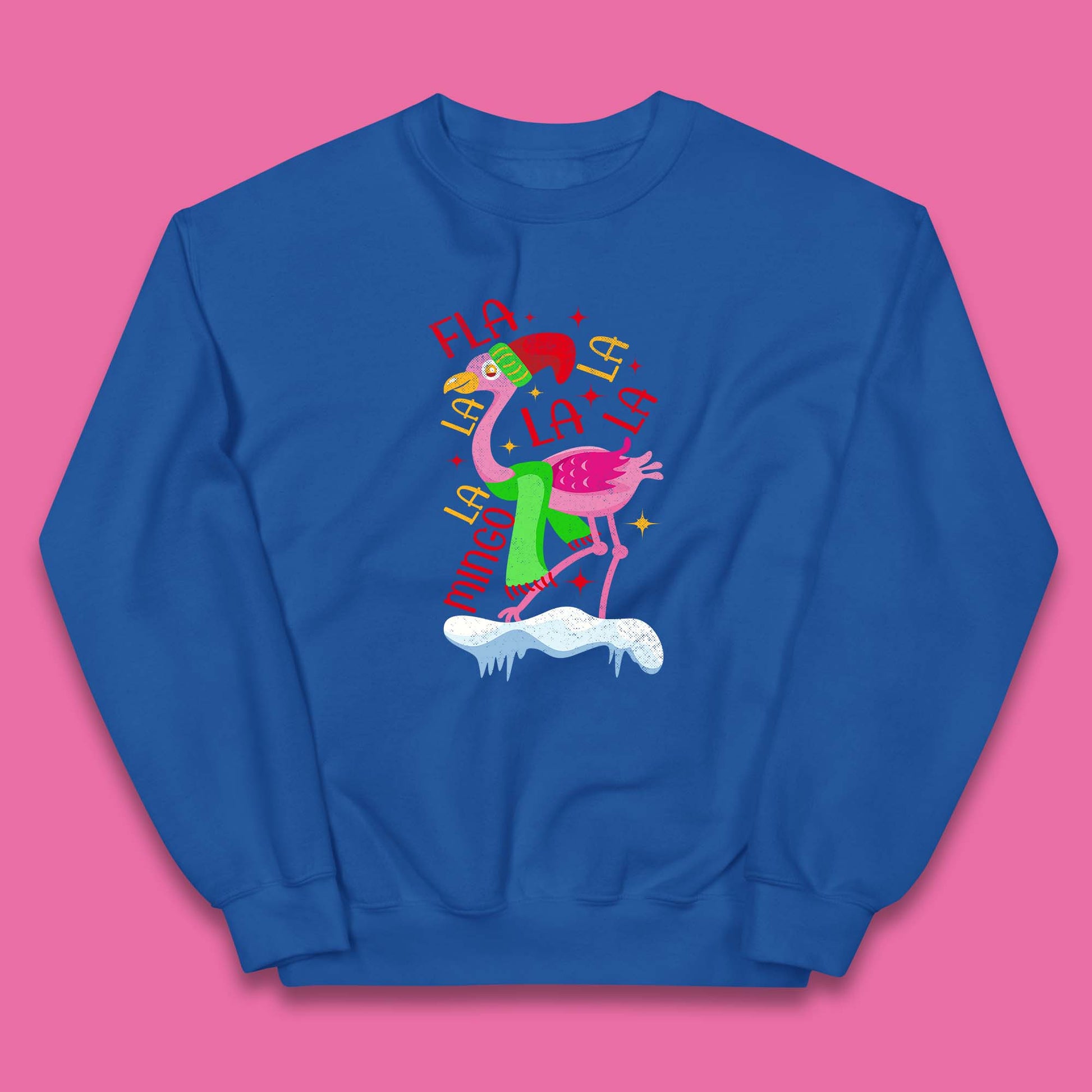 pink flamingo christmas jumper