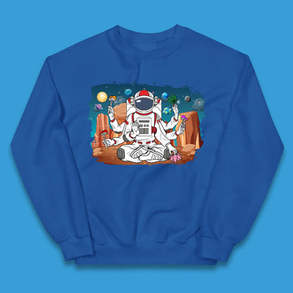 Meditating Astronaut Yoga Kids Jumper
