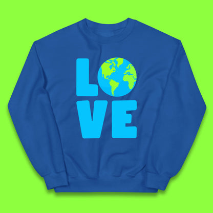 Love Earth Day Environmental Climate Change Save The Planet Kids Jumper