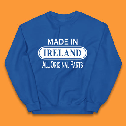 Made In Ireland All Original Parts Vintage Retro Birthday Country In Europe Gift Kids Jumper