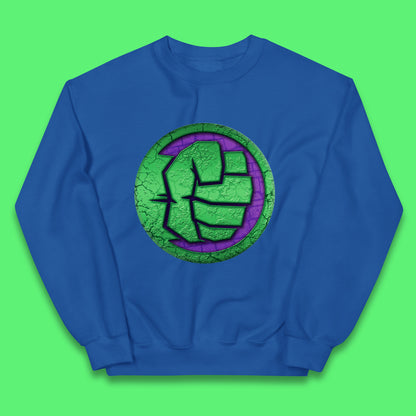 Marvels Avengers The Incredible Hulk Smash Fist Circle Logo Hulk Giant Man Hulk Superhero Movies Kids Jumper