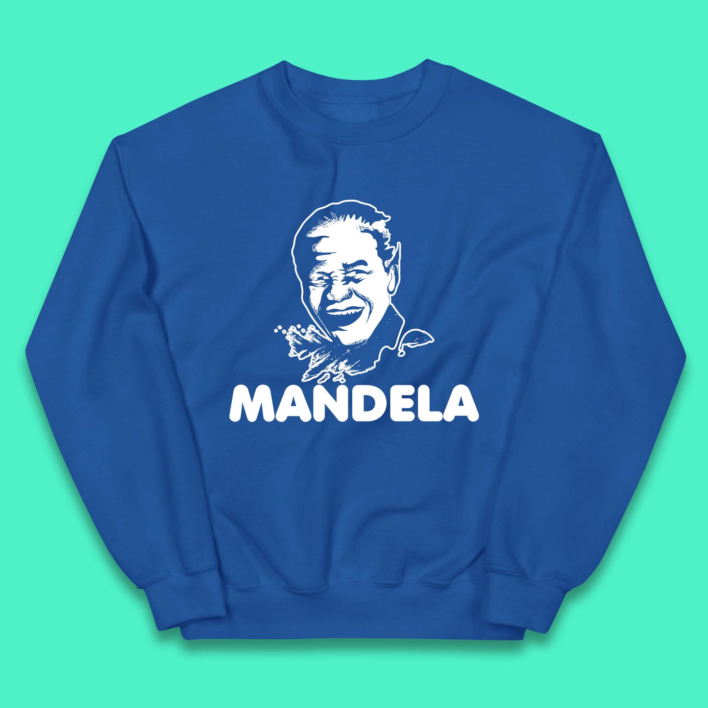 Mandela Portrait Art Black Lives Matter Nelson Mandela International Day Kids Jumper