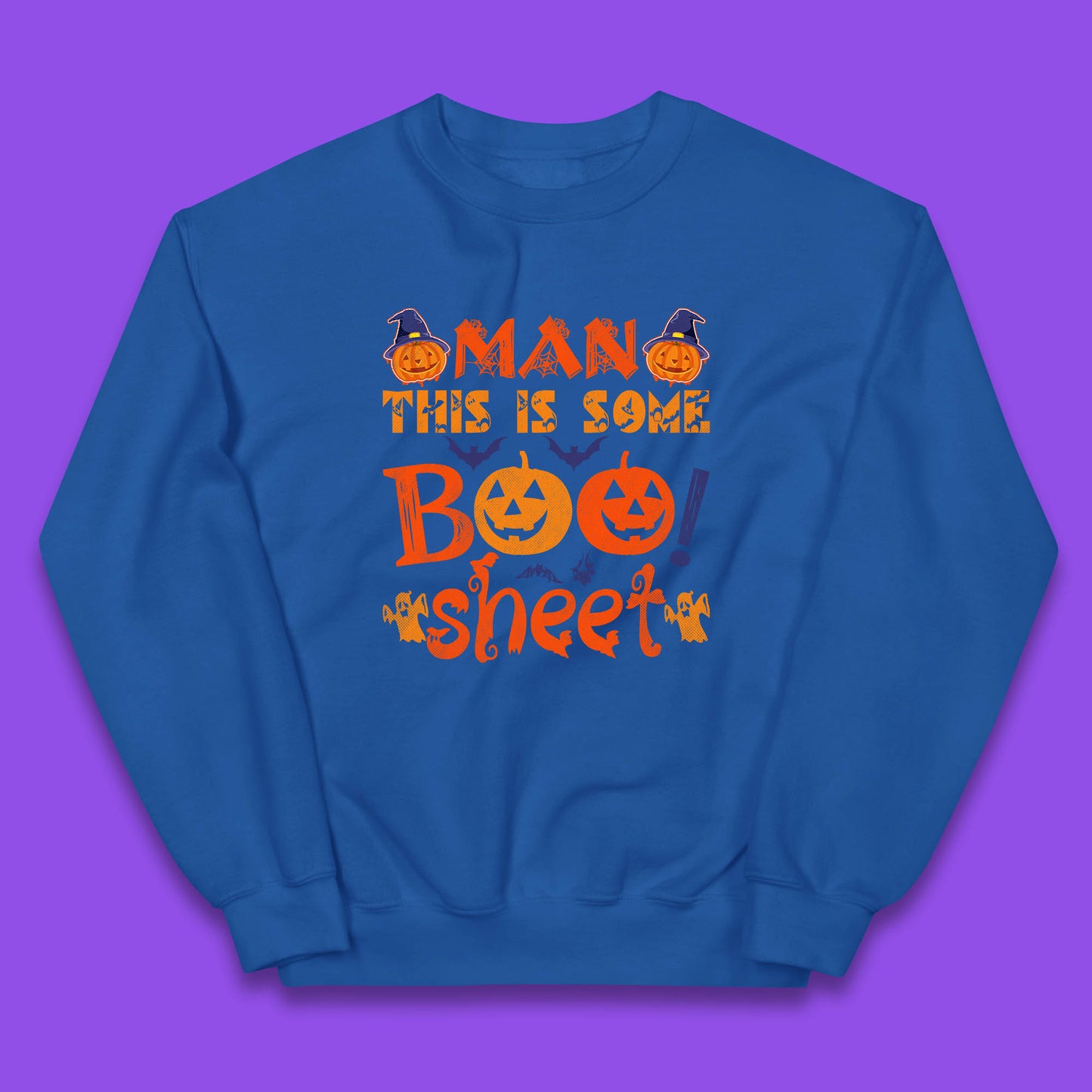 Man This Is Some Boo Sheet Funny Ghost Halloween Costume Kids Jumper