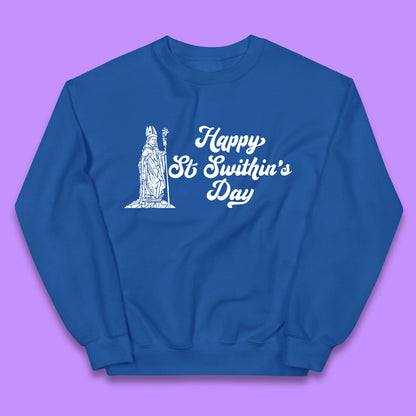 Happy St. Swithin's Day Swithun Weather Folklore Saint Swithun's Day Kids Jumper
