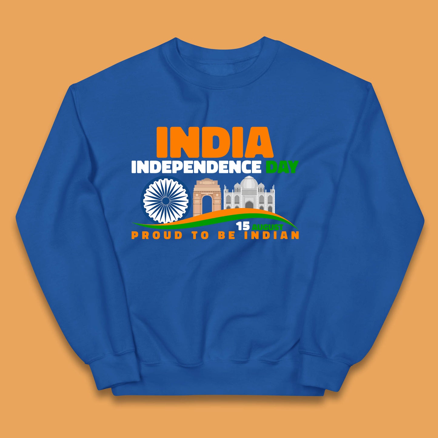 India Independence Day 15th August Proud To Be Indian Famous Monuments Of India Kids Jumper