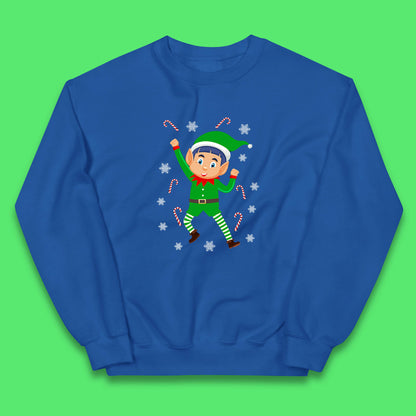 christmas elf cartoon jumper