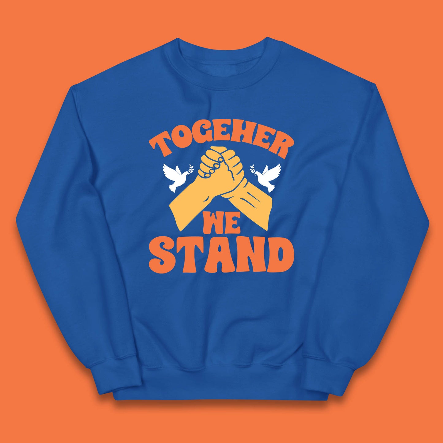 Together We Stand Handshake All Lives Matter Equality Social Justice Kids Jumper