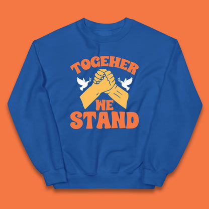 Together We Stand Handshake All Lives Matter Equality Social Justice Kids Jumper