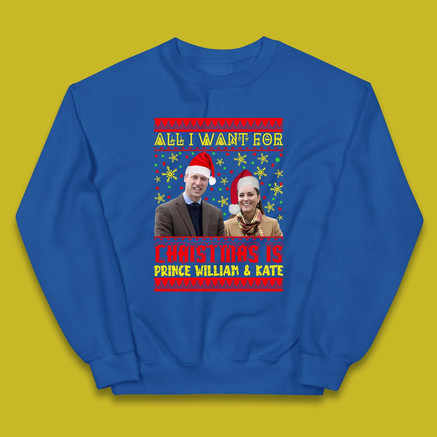 Prince William & Kate Christmas Kids Jumper