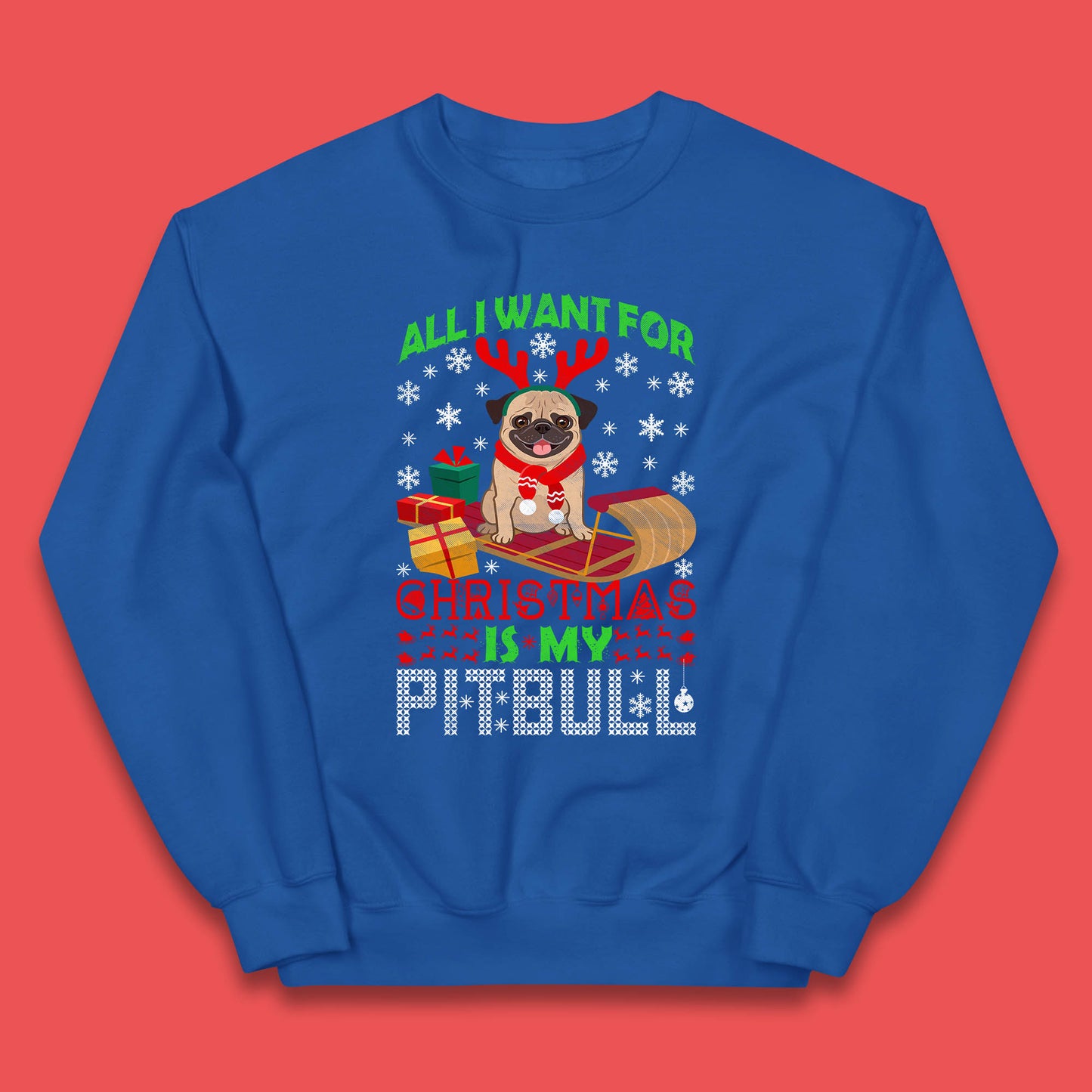 christmas pitbull jumper