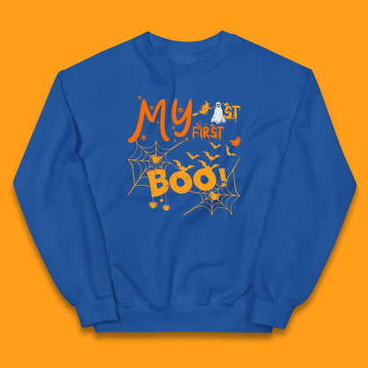 My First Boo Halloween Funny Boo Ghost Spooky Vibes Kids Jumper