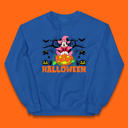 Disney Halloween Witch Minnie Mouse Sitting On Pumpkin Horror Scary Disneyland Trip Costume Kids Jumper