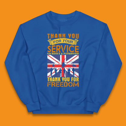 Thank You For Your Service Kids Jumper