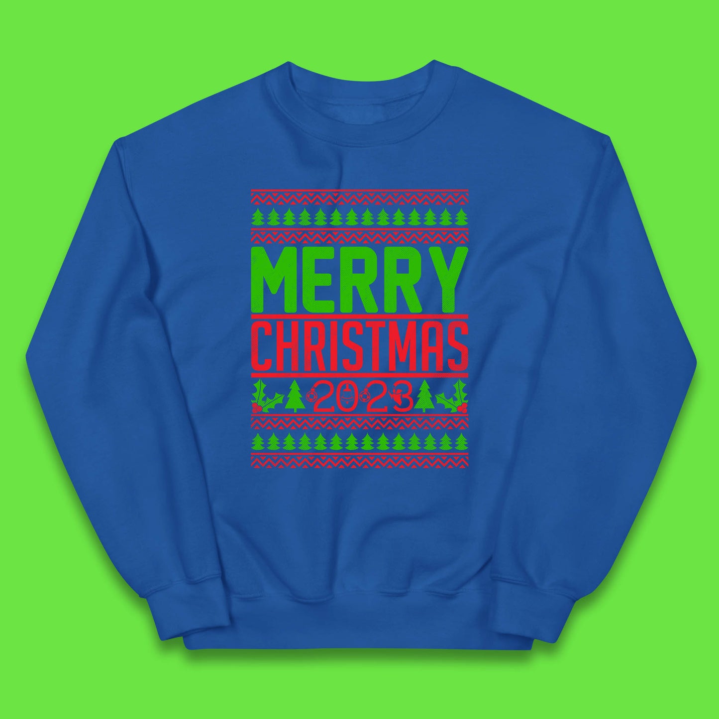 Merry Christmas 2023 Winter Holiday Festive Celebration Xmas Gift Kids Jumper