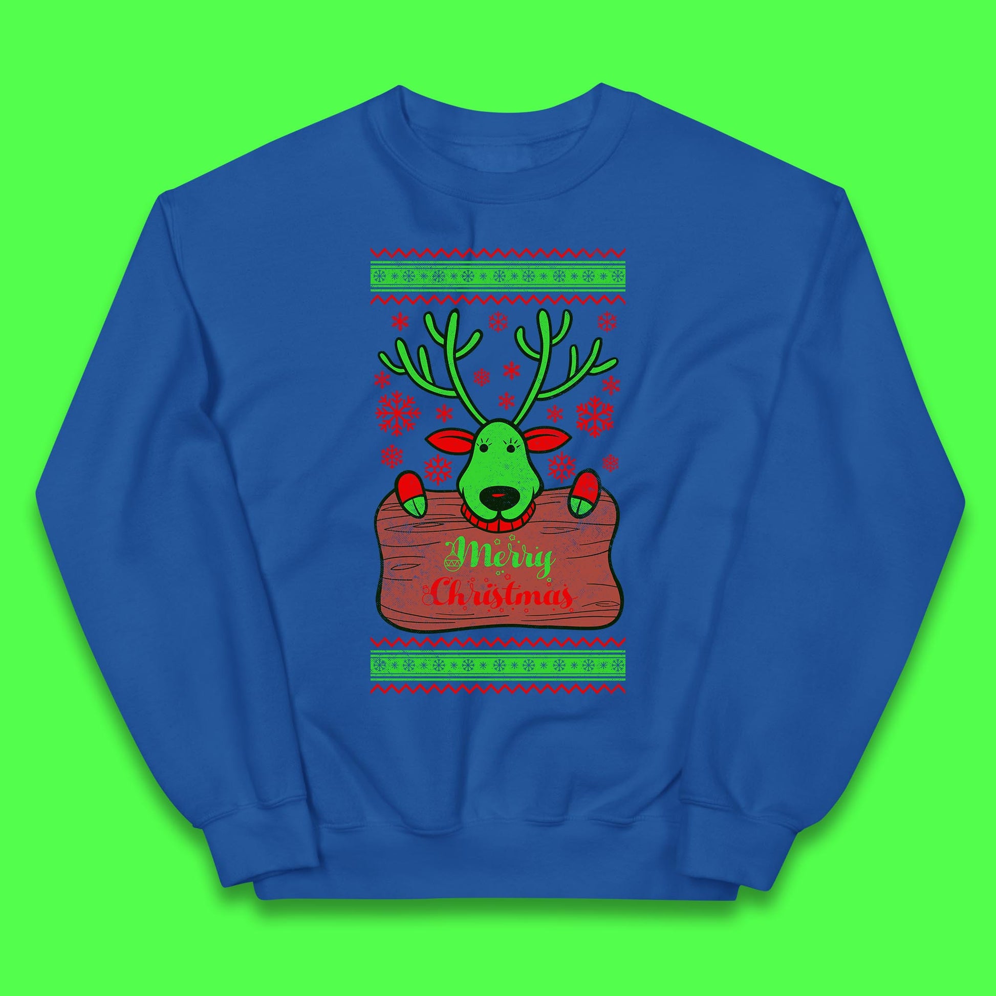 merry christmas reindeer jumper