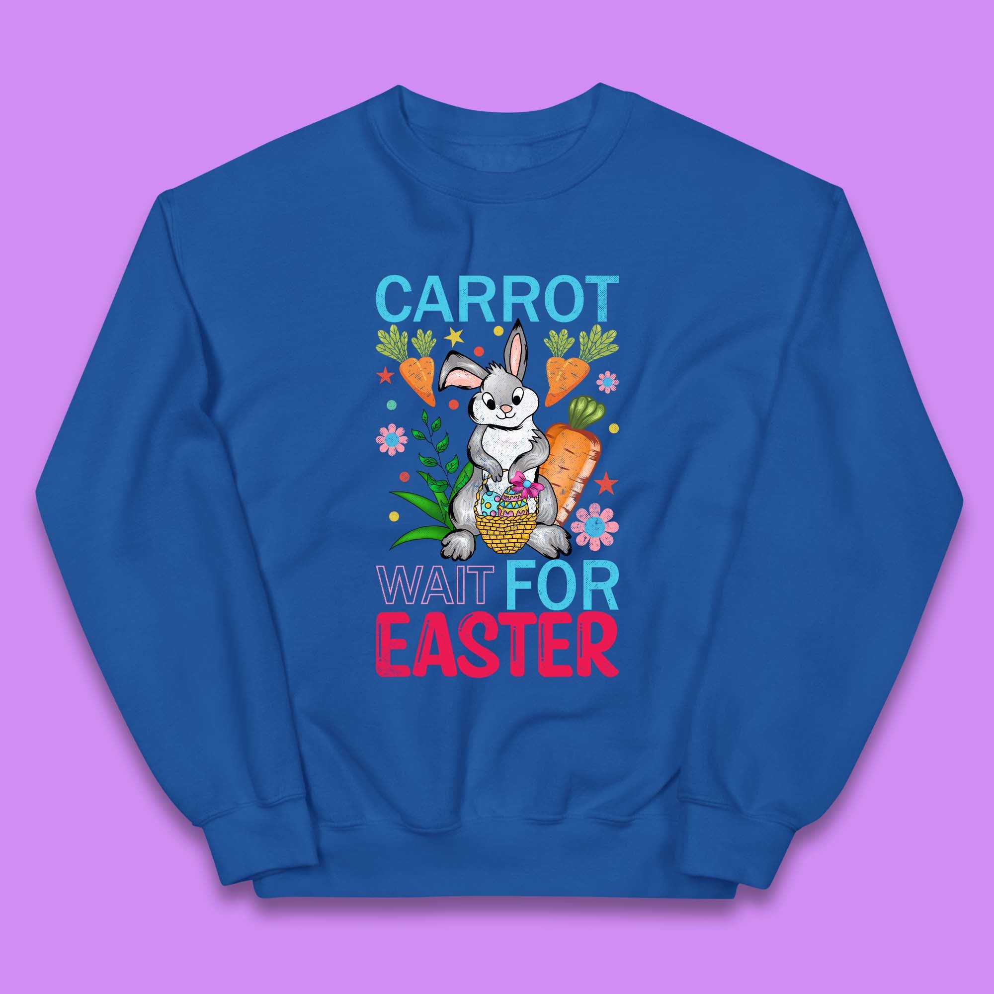 Carrot Wait For Easter Kids Jumper