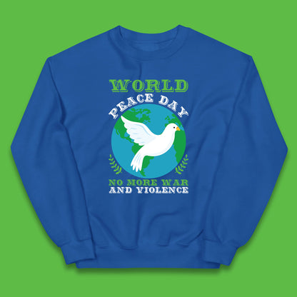World Peace Day No More War And Violence Human Rights Stop War Kids Jumper