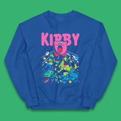 Kirby Consume Karting Mario Kart Ghost Band Heavy Metal Kirby Retro Gaming Kids Jumper