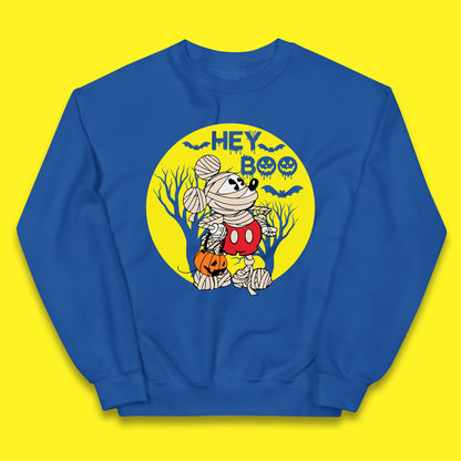 Hey Boo Disney Halloween Mickey Mouse Mummy Trick Or Treat Spooky Vibes Kids Jumper