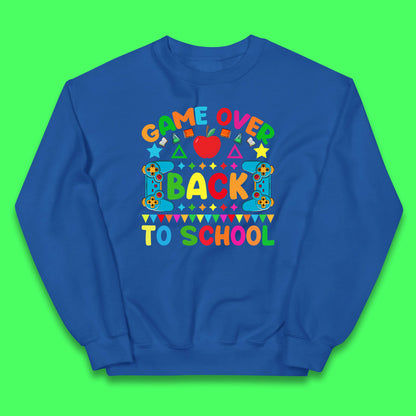 Game Over Back To School Gaming Lover Kids Gift Colorful Retro Kids Costume Kids Jumper