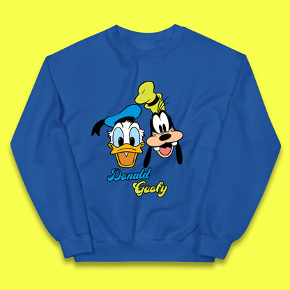 Disney Cartoon Characters Donald Duck And Pluto Goofy Face Disney World Trip Disney Vacation Kids Jumper