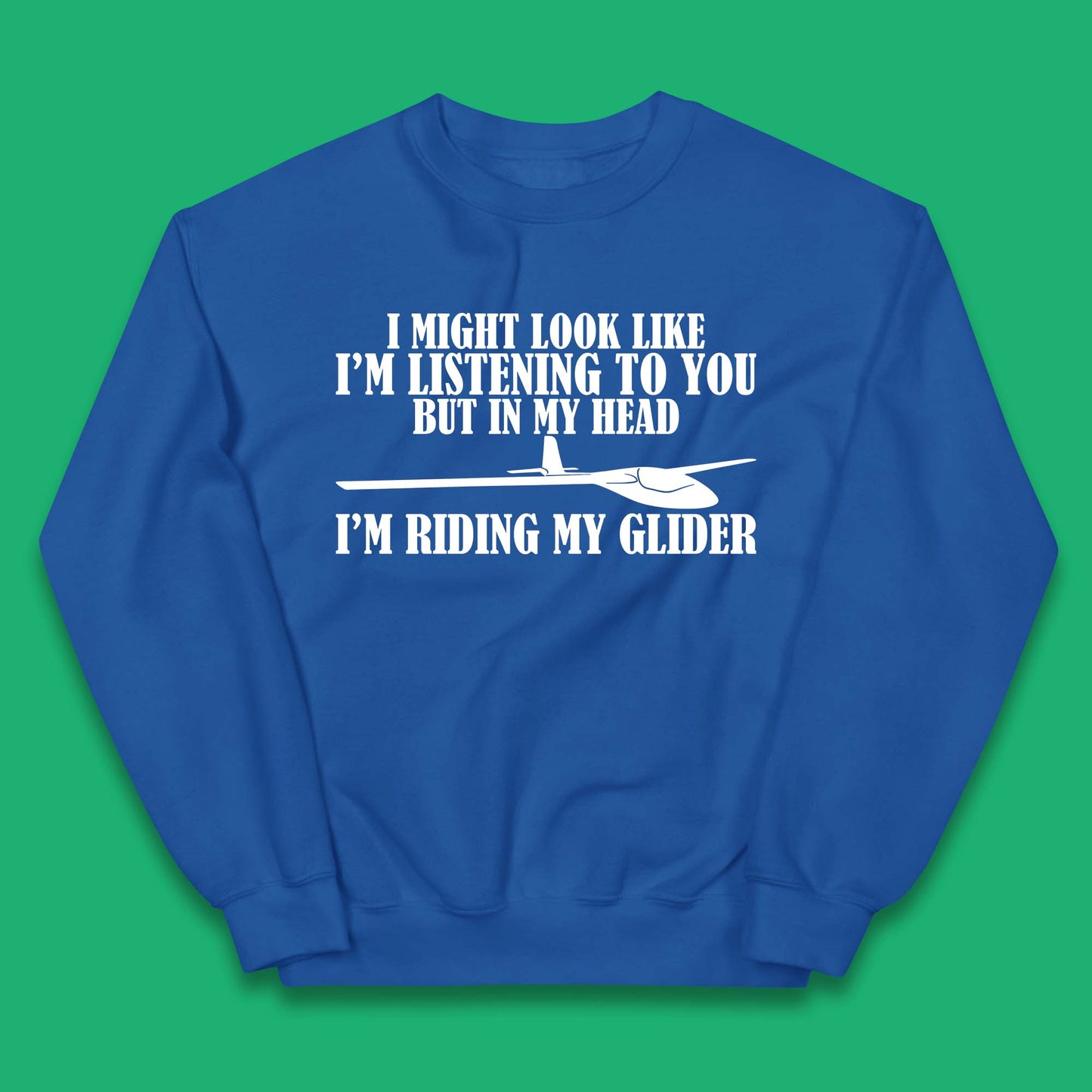 In My Head I'm Riding My Glider Kids Jumper