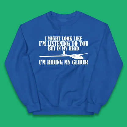 In My Head I'm Riding My Glider Kids Jumper