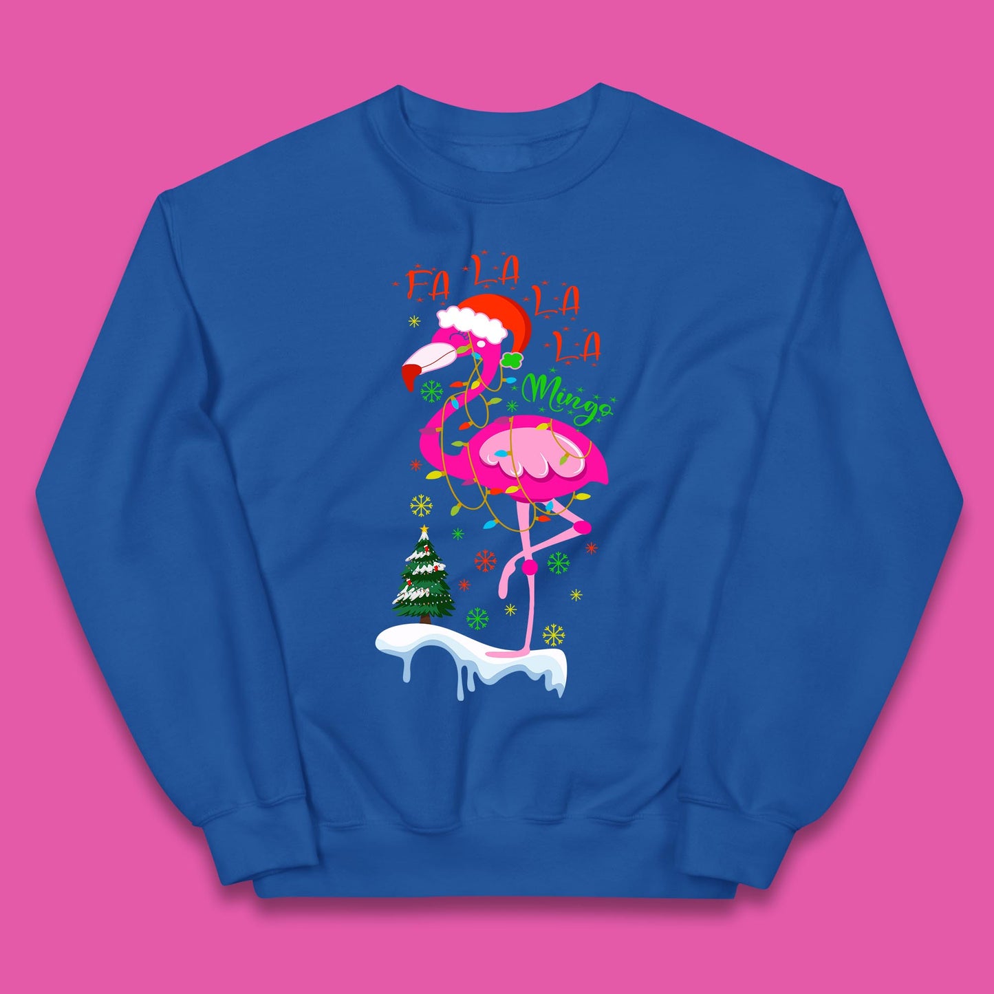 flamingo christmas jumper