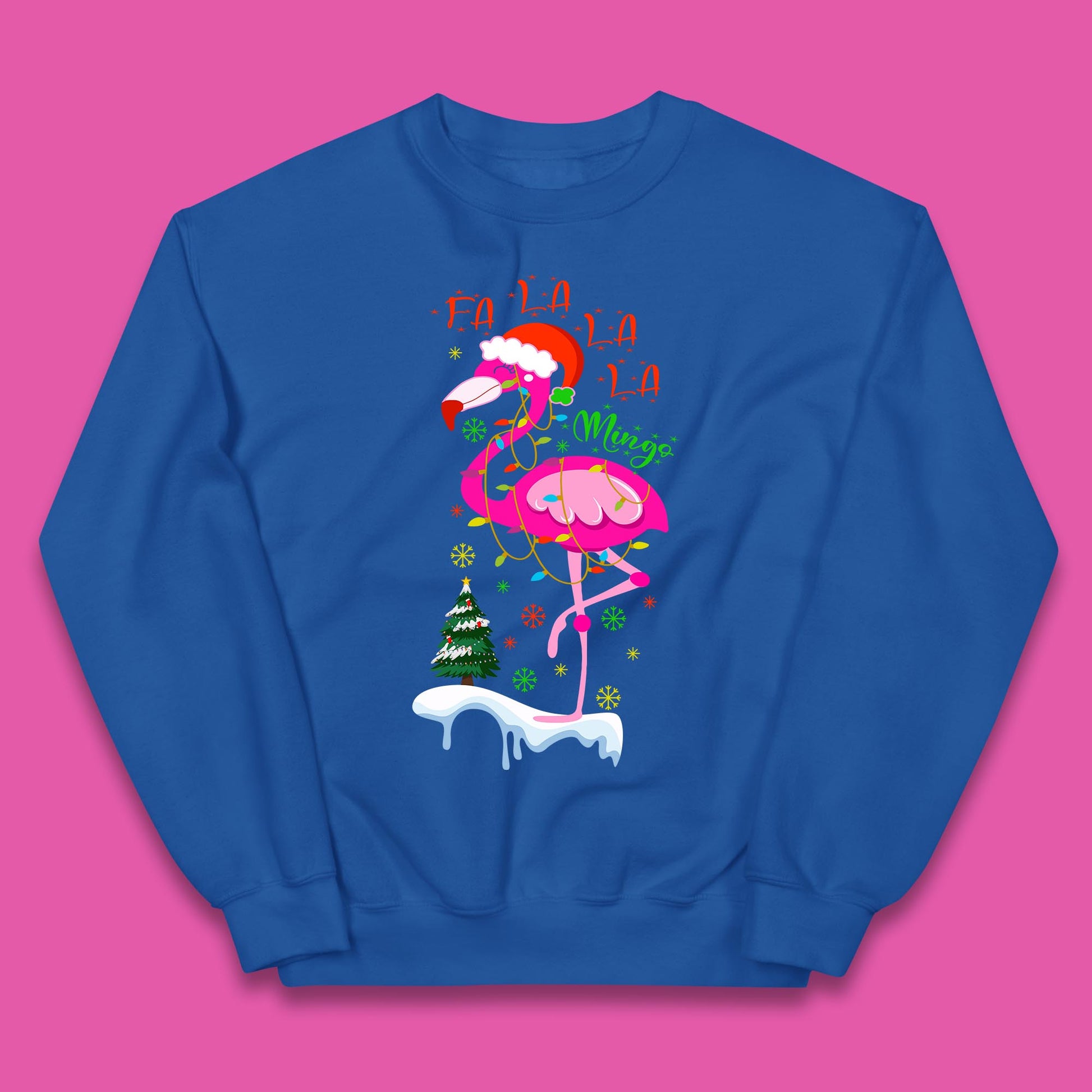 flamingo christmas jumper