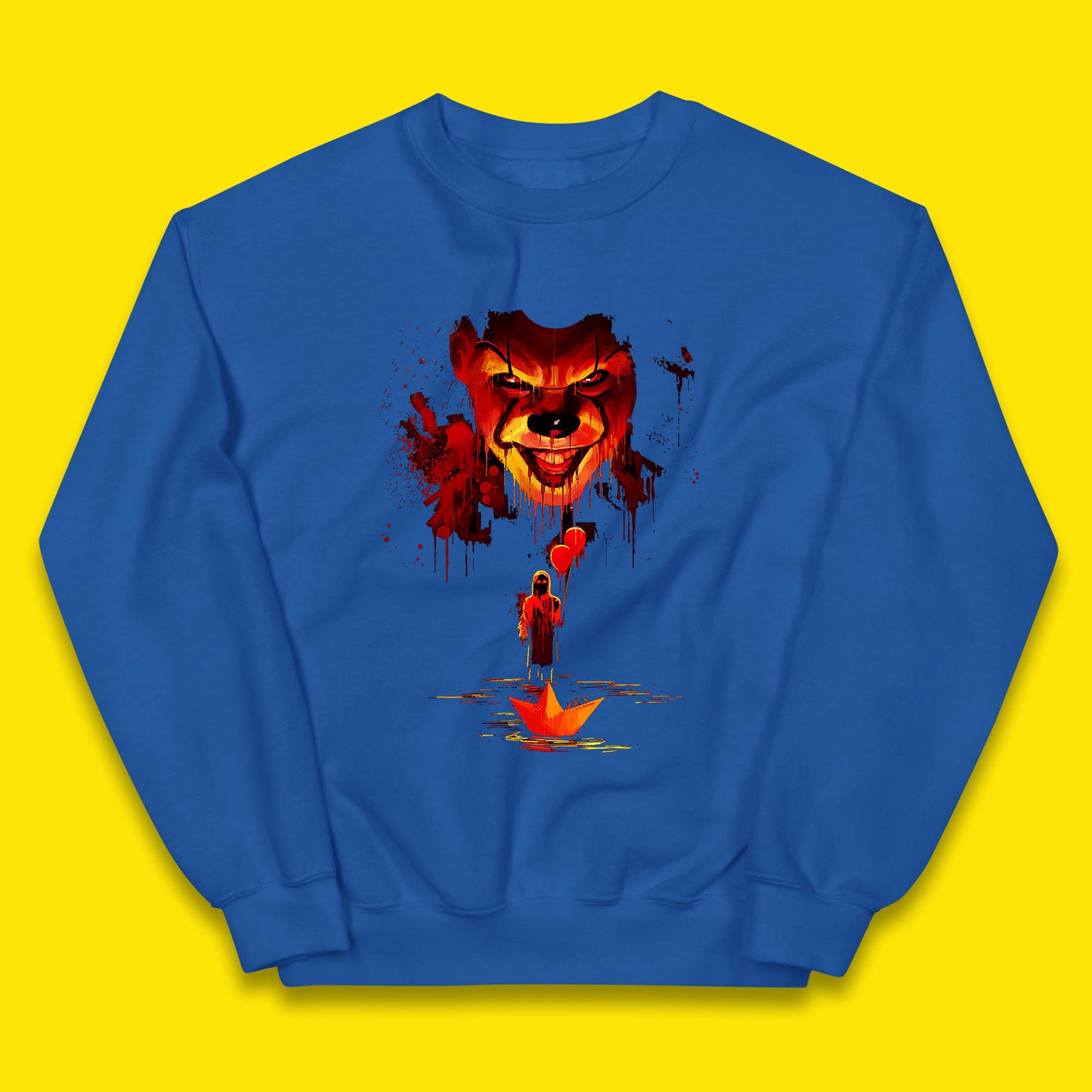 IT Clown Pennywise Halloween Horror Movie Character Serial Killer Clown Costume Kids Jumper