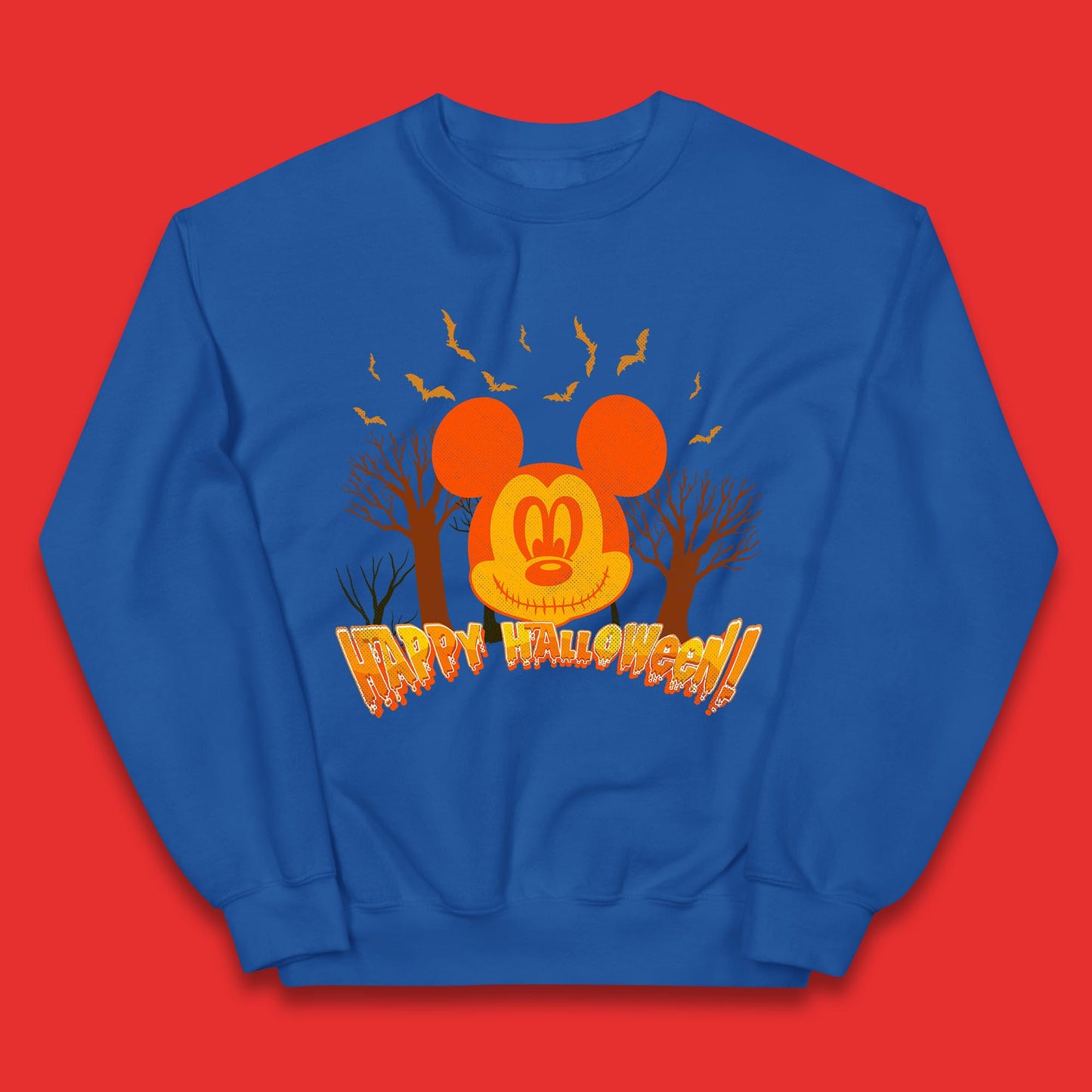 Happy Halloween Mickey Mouse Horror Scary Spooky Jack Face Halloween Disney Trip Kids Jumper