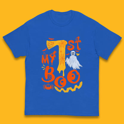My 1st Boo Halloween Horror Scary Boo Ghost Creepy Spooky Season Kids T Shirt