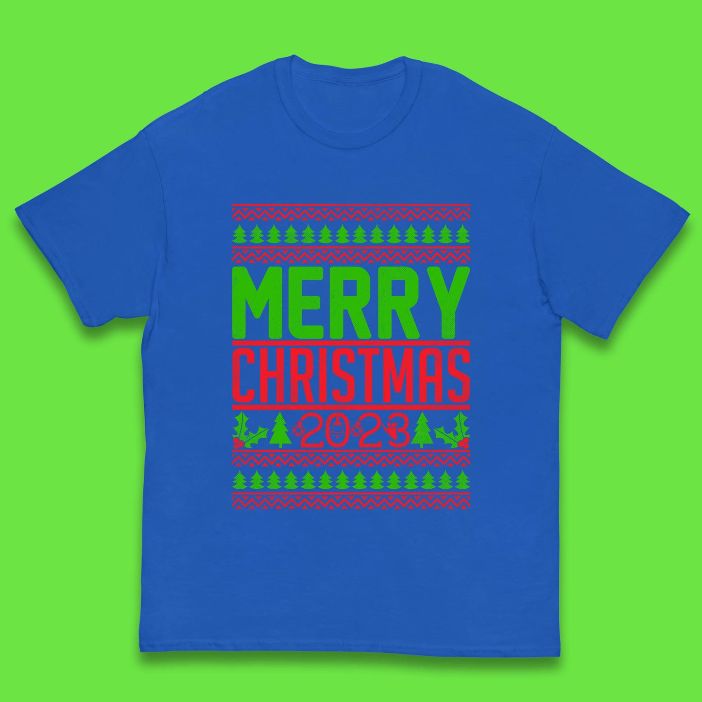Merry Christmas 2023 Winter Holiday Festive Celebration Xmas Gift Kids T Shirt