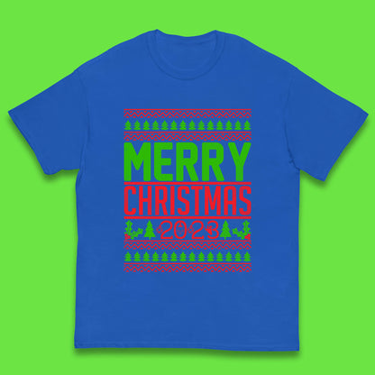 Merry Christmas 2023 Winter Holiday Festive Celebration Xmas Gift Kids T Shirt