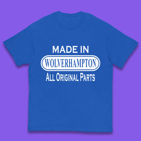 Made In Wolverhampton All Original Parts Vintage Retro Birthday City In West Midlands, England Gift Kids T Shirt