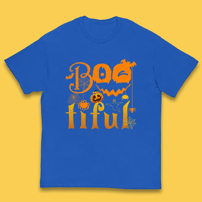 Bootiful Halloween Ghost Funny Boo Ghost Scary Spooky Season Kids T Shirt