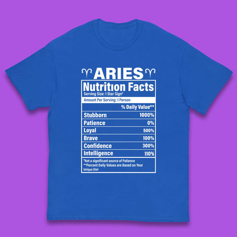 Aries Nutrition Fact Kids T-Shirt