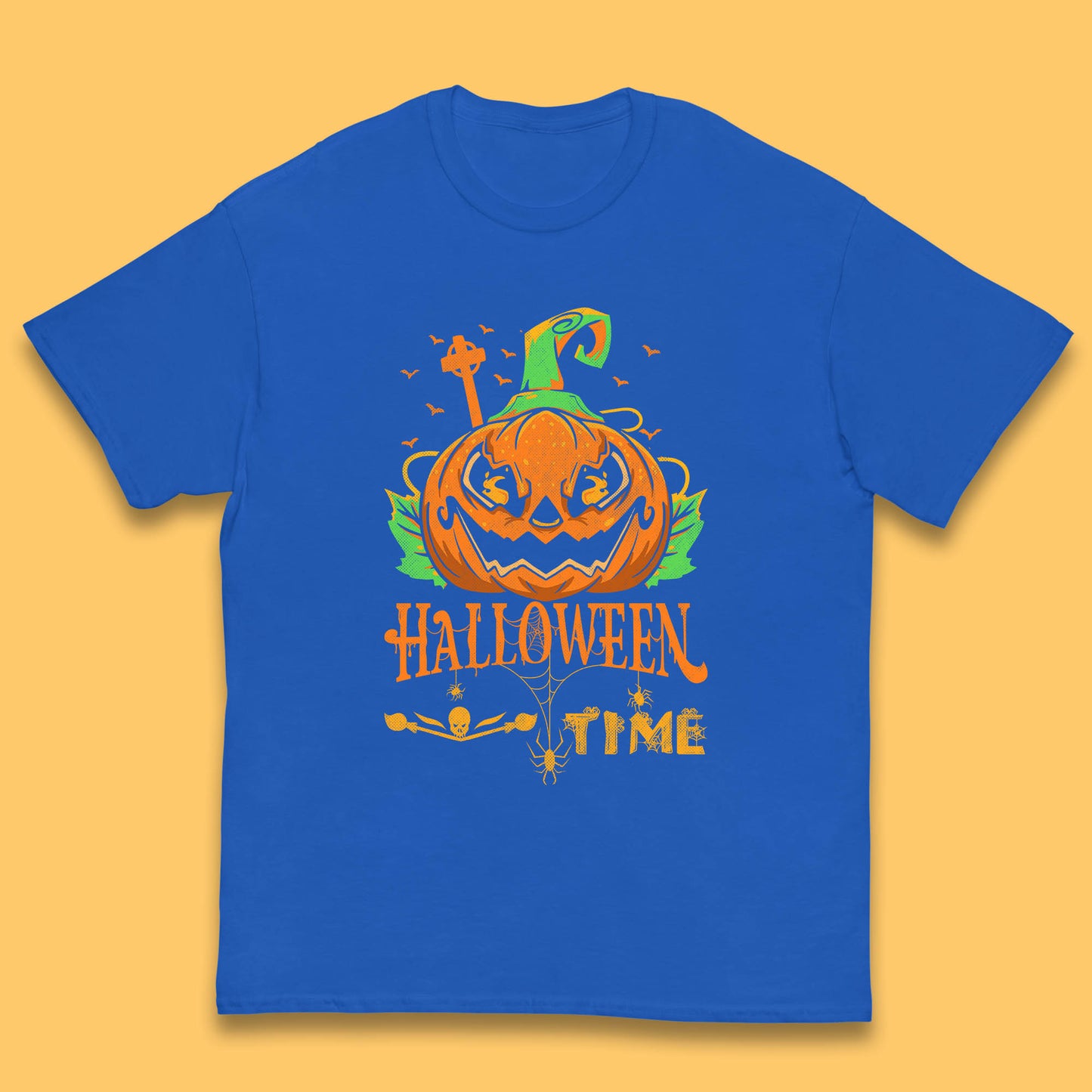 Halloween Time Scary Face Jack O Lantern Horror Pumpkin Halloween Scary Night Kids T Shirt