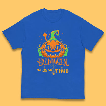 Halloween Time Scary Face Jack O Lantern Horror Pumpkin Halloween Scary Night Kids T Shirt