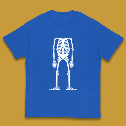 Skeleton Without Head Halloween Headless Skeleton Horror Scary Skull Kids T Shirt