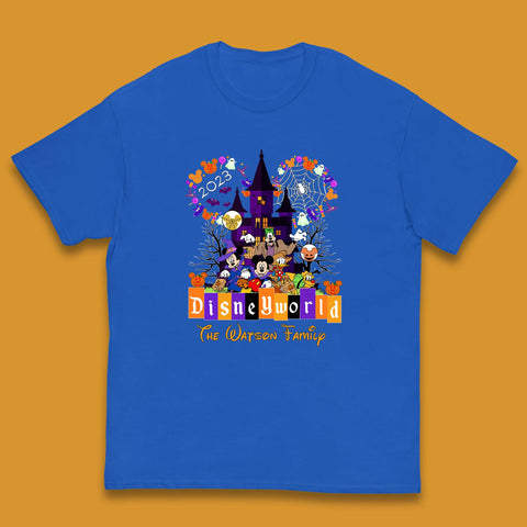 Personalised Disneyworld Halloween Family Disneyland Castle Mickey And Friends Disney Trip Kids T Shirt