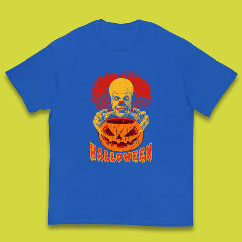Pennywise Clown Hands Halloween Pumpkin IT Pennywise Clown Horror Movie Fictional Character Kids T Shirt
