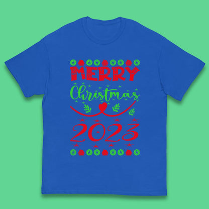 Merry Christmas 2023 Winter Holiday Xmas Festive Celebration Kids T Shirt