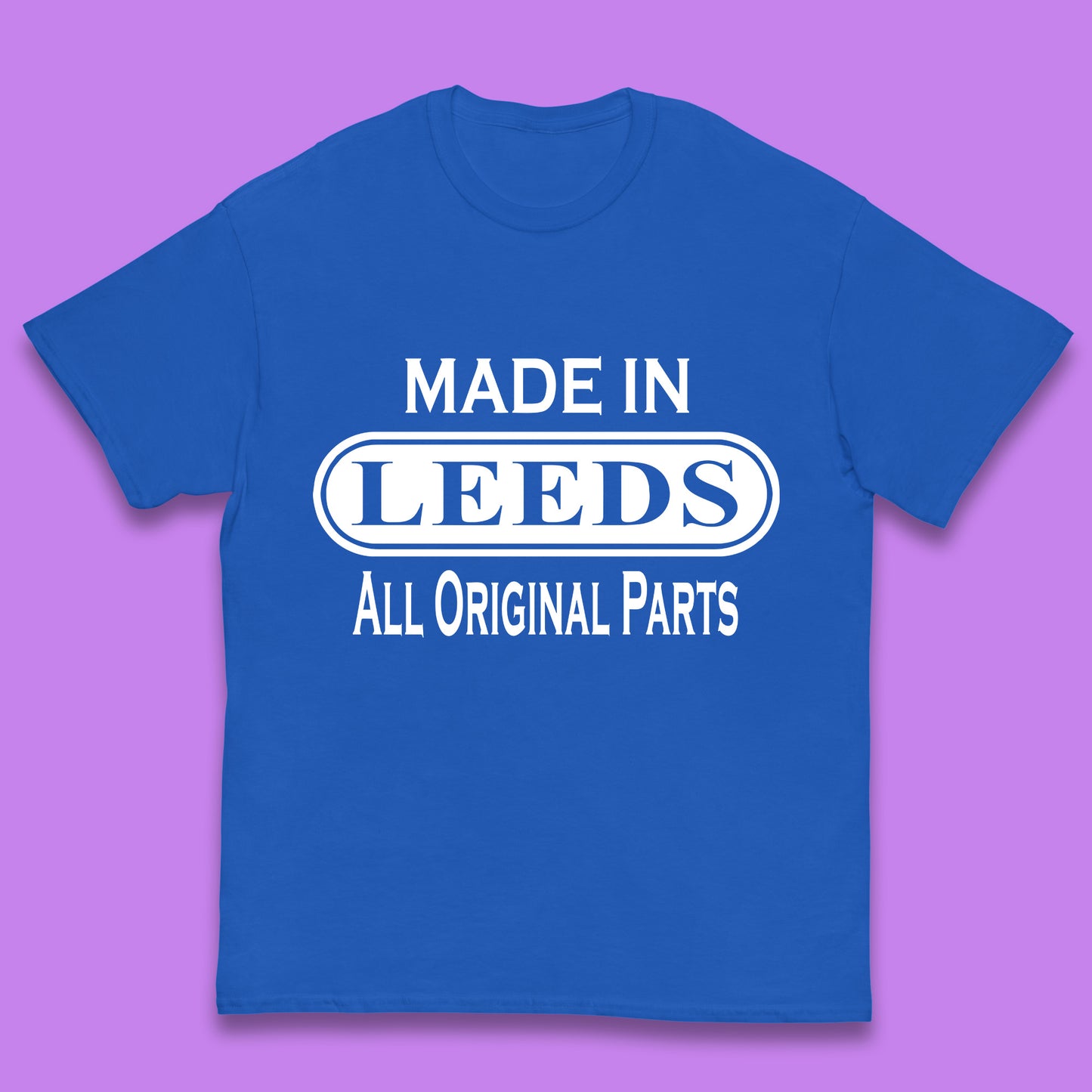 Made In Leeds All Original Parts Vintage Retro Birthday City In West Yorkshire, England Gift Kids T Shirt