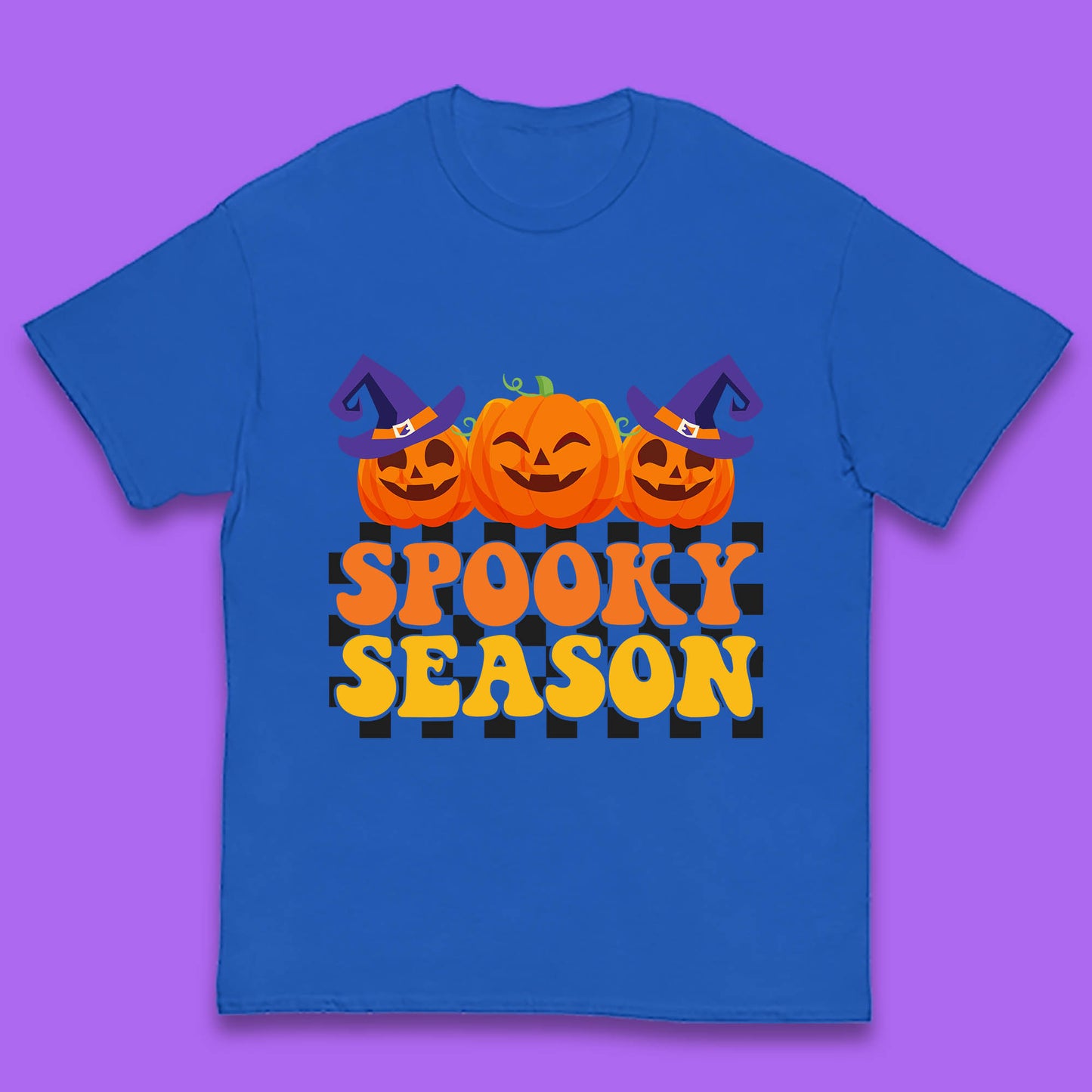 Spooky Season Halloween Jack-O-Lantern Pumpkins Spooky Vibes Kids T Shirt