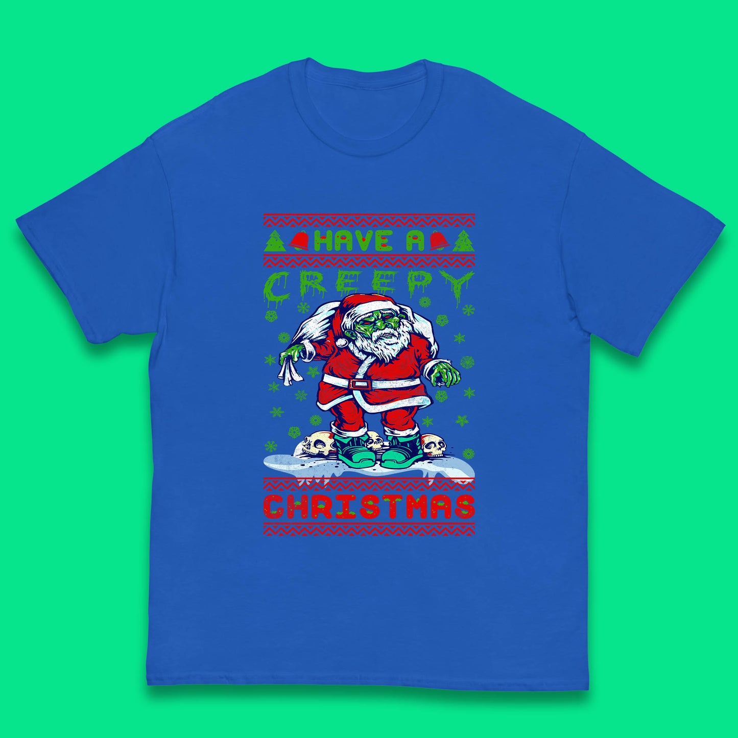 zombie santa claus t shirt