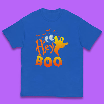 Whispers in the Moonlit Night Hey Boo Horror Scary Costume Halloween Boo Wear Kids T Shirt