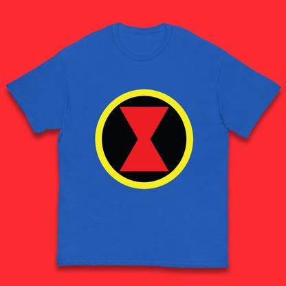 Black Widow Diy Black Symbol Logo Marvel Avengers Superhero Marvel Comics Gift for Marvel Fan Kids T Shirt