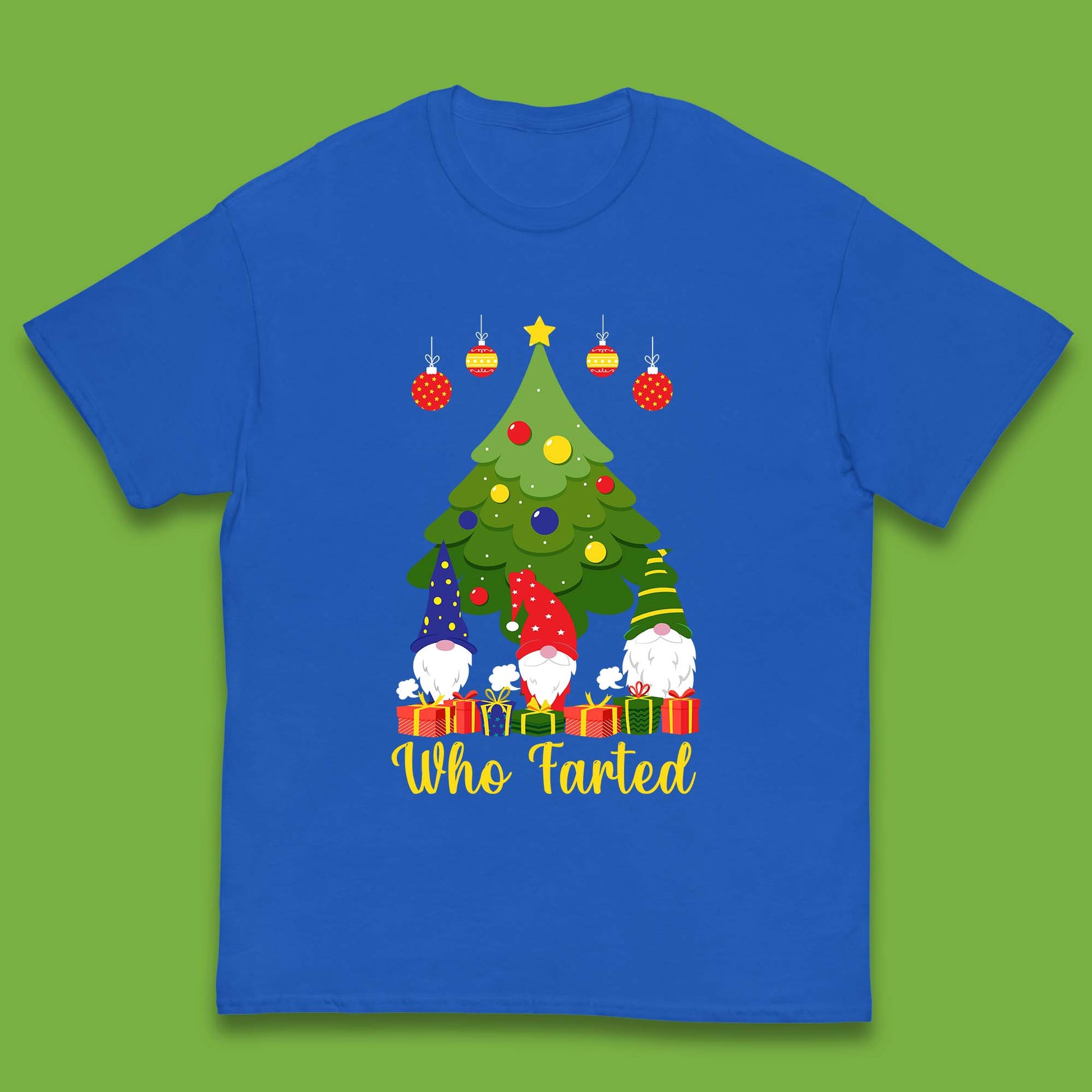 who farted christmas gnomes funny t shirt